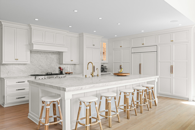 Remodeled white kitchen in the Bending Oak home